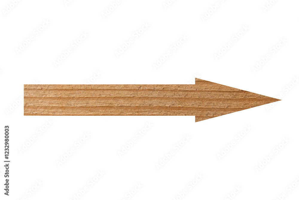 Arrow with wooden texture isolated on white Arrow with wooden texture isolated on white
