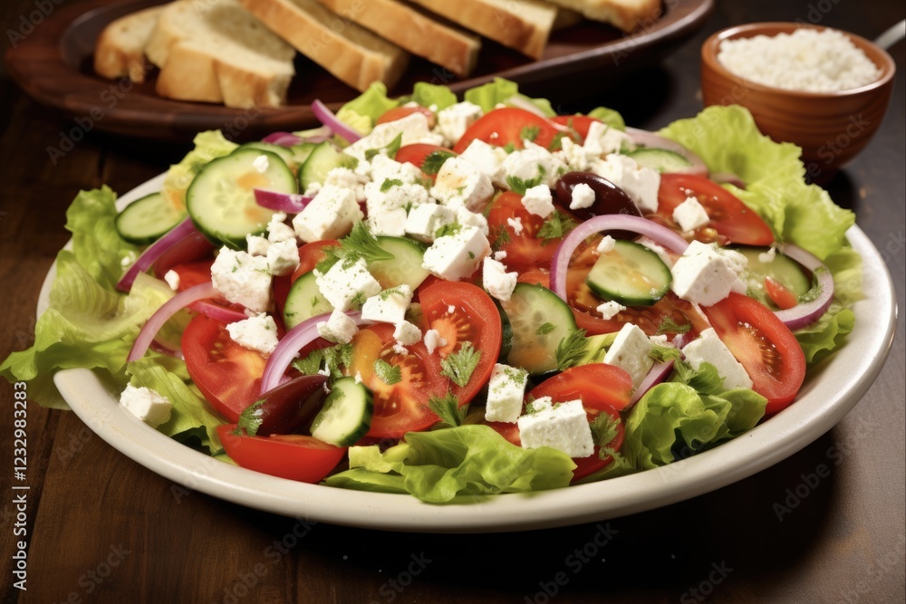 Fresh and Healthy House Salad with Greek Feta Cheese: A Delicious Vegetable and Pepper Mix Fresh and Healthy House Salad with Greek Feta Cheese: A Delicious Vegetable and Pepper Mix
