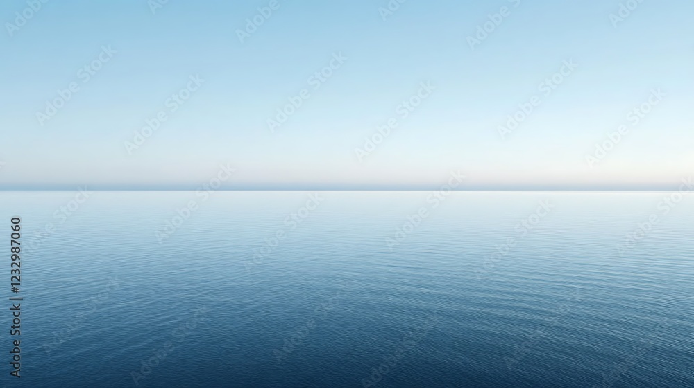 Serene Blue Ocean Meets Tranquil Sky Serene Blue Ocean Meets Tranquil Sky