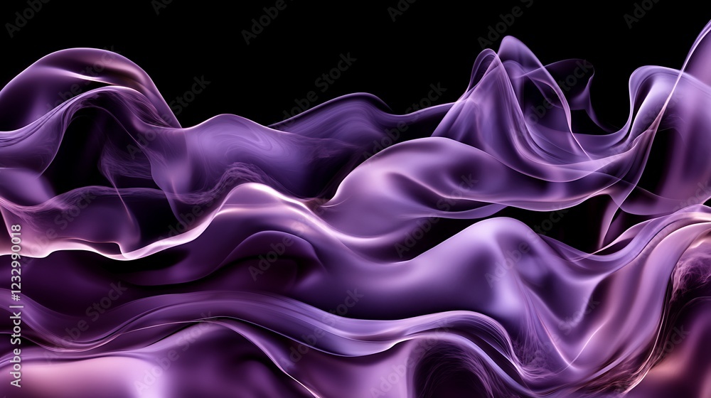 Abstract Purple Waves Flowing Seamlessly Abstract Purple Waves Flowing Seamlessly