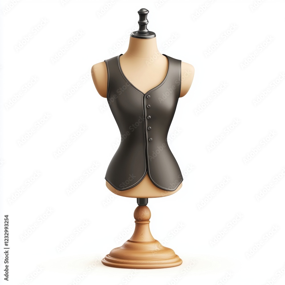 Adjustable tailorâ???s mannequin used for sewing and clothing design, isolated on a clean white background Adjustable tailorâ???s mannequin used for sewing and clothing design, isolated on a clean white background