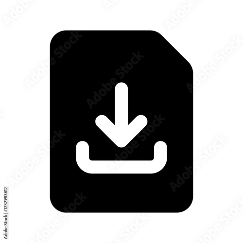 file download glyph icon
