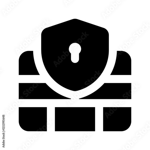 firewall glyph icon