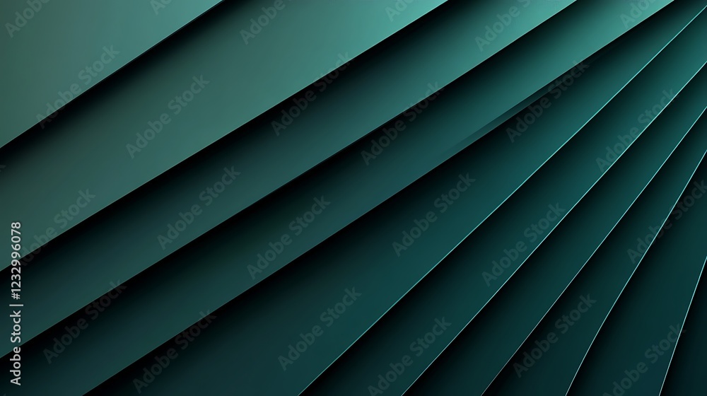 Abstract Teal Diagonal Layered Design