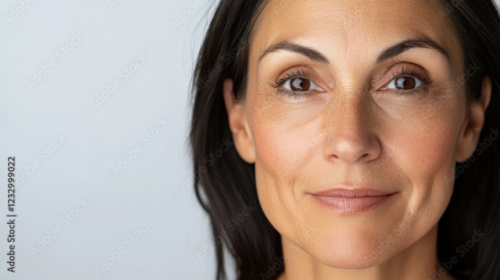 Naklejka premium portrait of a mature woman with dark hair