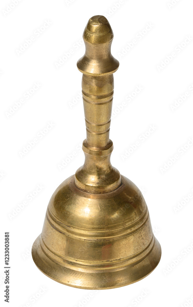 Copper bell on isolated background, close up Copper bell on isolated background, close up