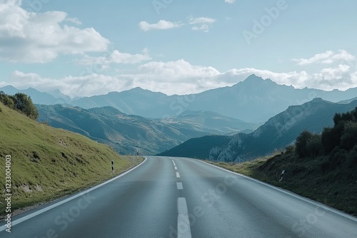 Asphalt highway road without cars