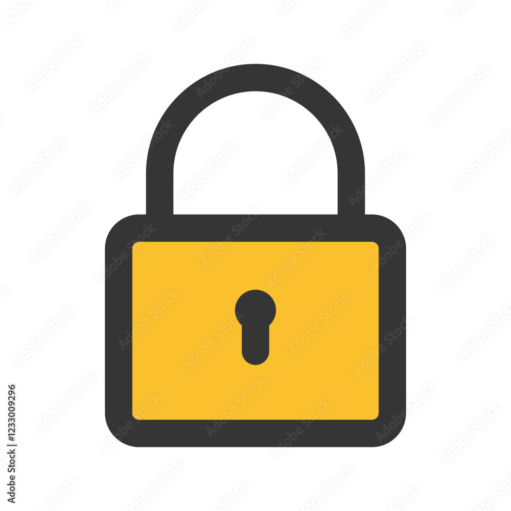lock outline fill icon