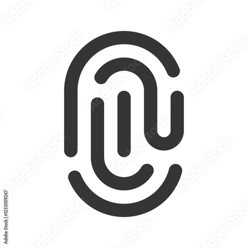 fingerprint outline fill icon