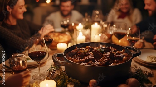 Celebration of Beef Bourguignon with Family and Friends
