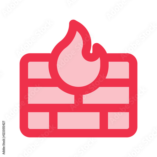 firewall outline fill icon