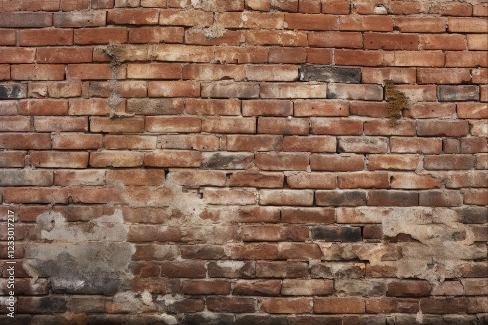 Old Red Brick Wall Background. Aged Stone Wall Built with Red Bricks, Perfect for Architecture and Building Decoration Old Red Brick Wall Background. Aged Stone Wall Built with Red Bricks, Perfect for Architecture and Building Decoration