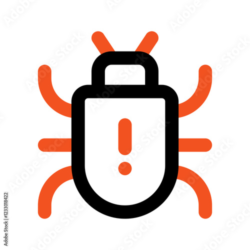 malware outline color icon