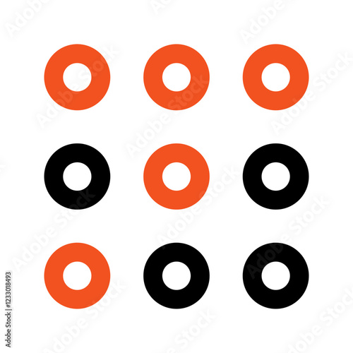 pin code outline color icon