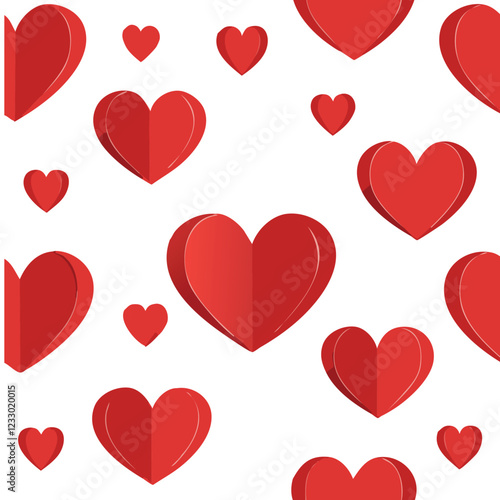 seamless background with hearts