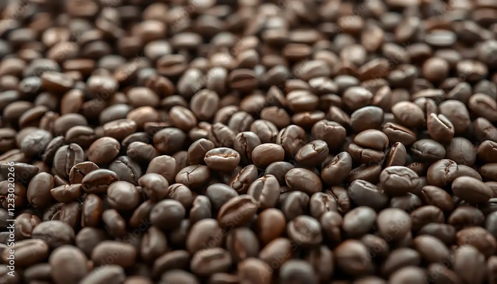 Fototapeta premium Roasted Coffee Beans Close Up Image