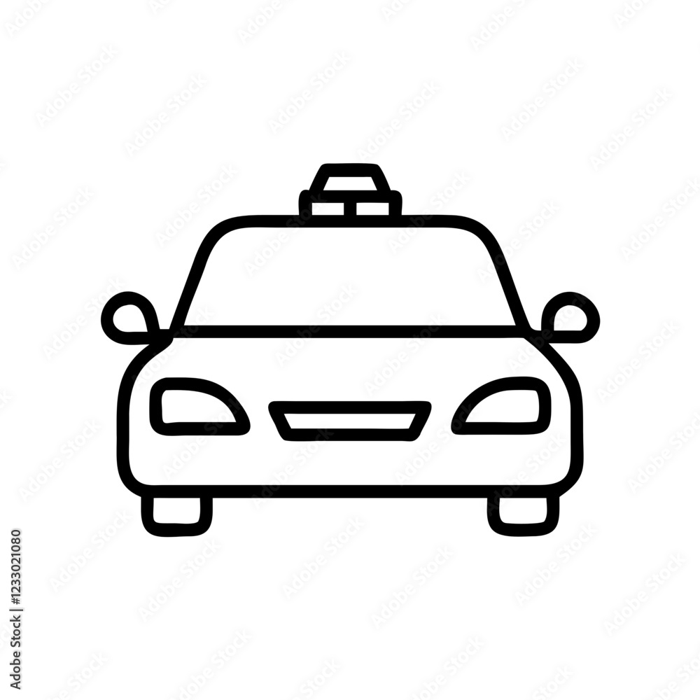 Police Car Icon for Law Enforcement and Security Themes Police Car Icon for Law Enforcement and Security Themes