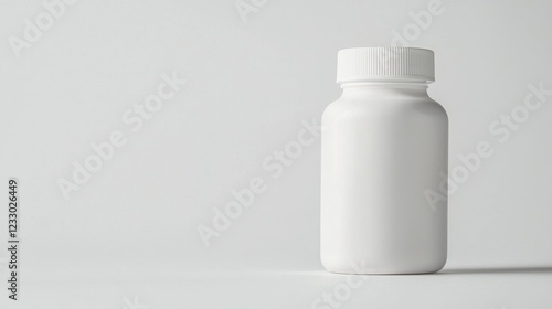 Clean White Bottle on Soft Gray Background for Product Presentation