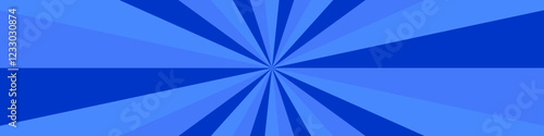 Geometric blue ray burst background design - abstract vector illustration