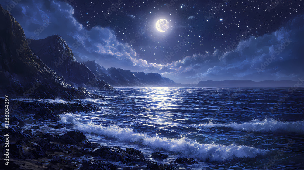 breathtaking nighttime seascape breathtaking nighttime seascape