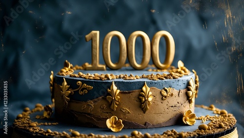 Elegant cake with gold 