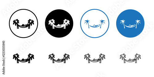Relaxation icon Outline thin set pack series
