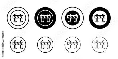 Roadblock icon Outline thin set pack series