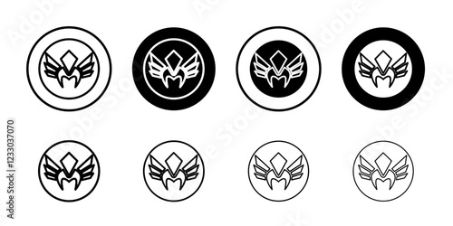 valkyrie icon Outline thin set pack series