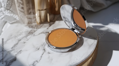 High-quality Compact Foundation with Mirror on Marble photo