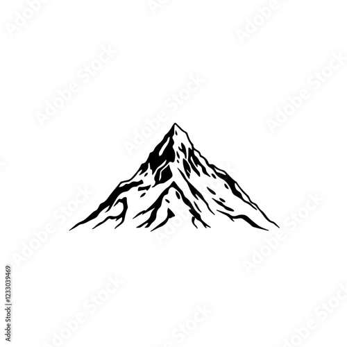 Geometric Mountain Illustration