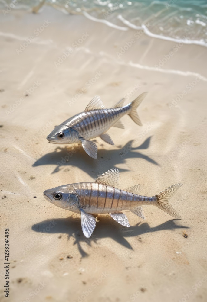 Delicate Bonefish with Feathery Scales in Sandy Waters, aquatic plants, delicate bonefish Delicate Bonefish with Feathery Scales in Sandy Waters, aquatic plants, delicate bonefish