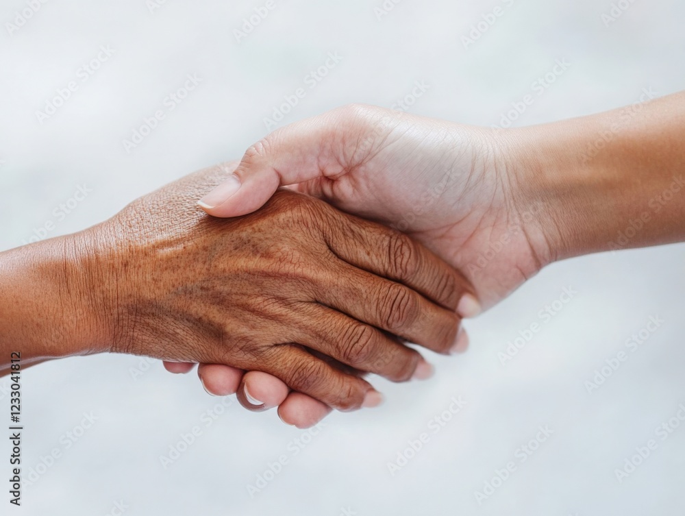 Fototapeta premium holding hands showing support and care