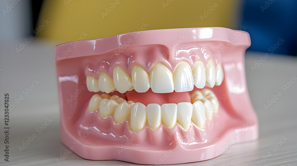 Obraz premium Dental model teeth gums study office background