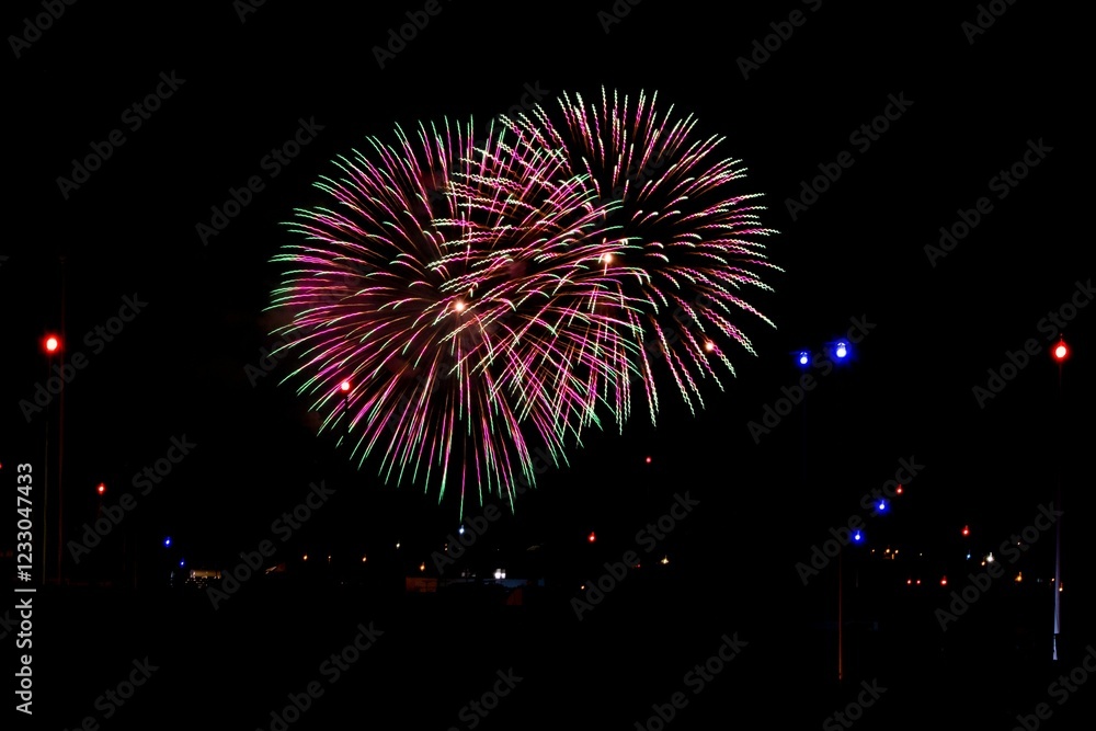 A fireworks display during the feast of the Assumption on the 15th of August in Qrendi, Malta A fireworks display during the feast of the Assumption on the 15th of August in Qrendi, Malta