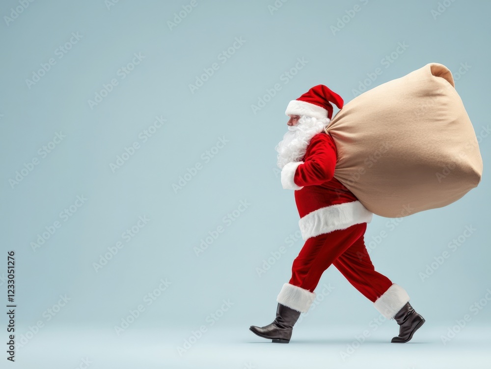santa claus carrying a large sack of gifts santa claus carrying a large sack of gifts