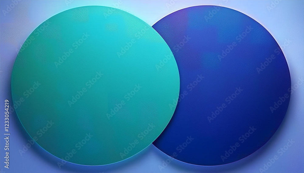 abstract circles, overlapping shapes, blue and teal tones, modern design, minimalism, glossy texture, soft lighting, gradient colors, visual balance, transparency effect, contemporary art abstract circles, overlapping shapes, blue and teal tones, modern design, minimalism, glossy texture, soft lighting, gradient colors, visual balance, transparency effect, contemporary art