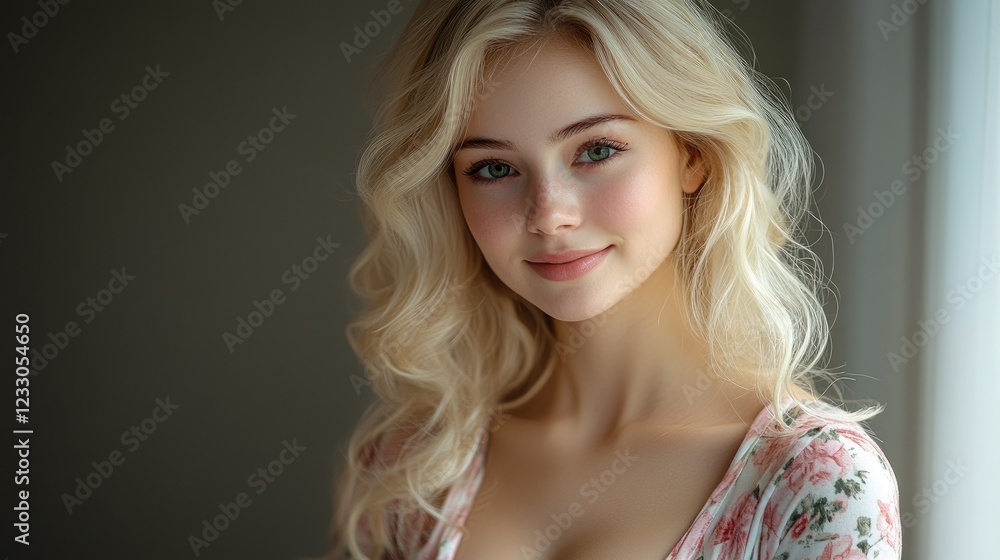 Portrait of a Young Woman with Blonde Hair Portrait of a Young Woman with Blonde Hair