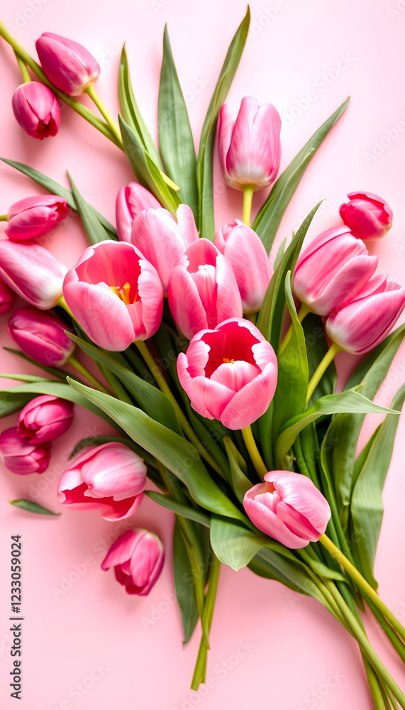 Pink Tulips, Spring Flowers, Floral Arrangement, Mothers Day Pink Tulips, Spring Flowers, Floral Arrangement, Mothers Day