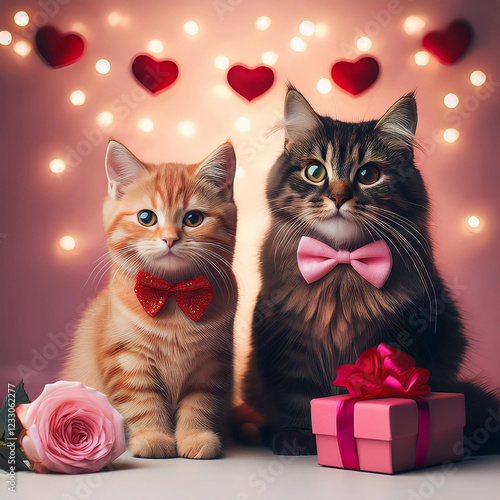 Romantic Cats: The Perfect Couple for Valentine's Day