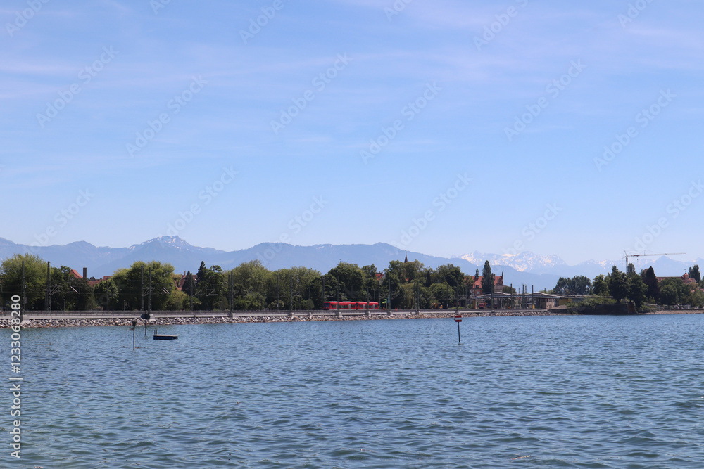 custom made wallpaper toronto digitalPanorama of Lake Constance, Lindau, Bavaria, Germany