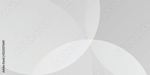 A minimalist abstract background featuring overlapping curves and circular shapes in various shades of gray, creating a smooth gradient and subtle