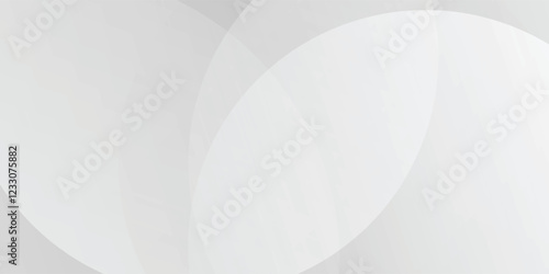 A minimalist abstract background featuring overlapping curves and circular shapes in various shades of gray, creating a smooth gradient and subtle