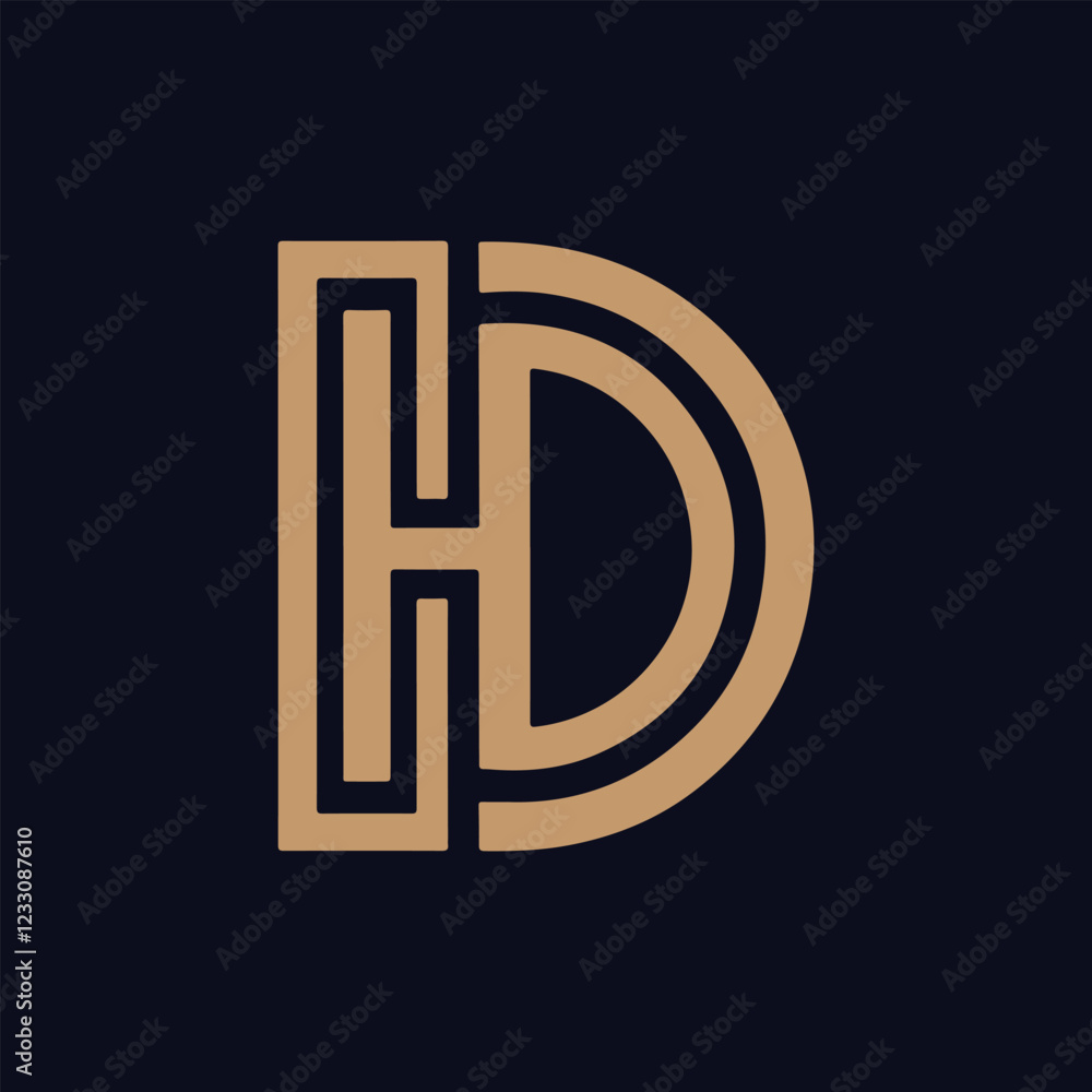 Fototapeta premium HD modern letter logo design