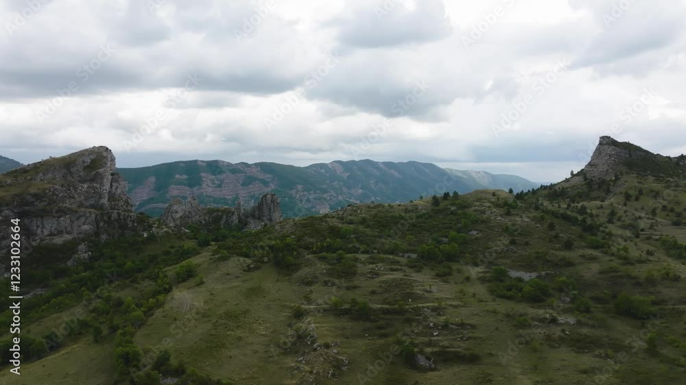 Saint Geniez, France, vue de drone Saint Geniez, France, vue de drone