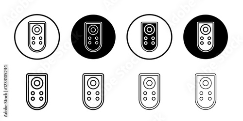 Remote control icon Outline thin set pack series