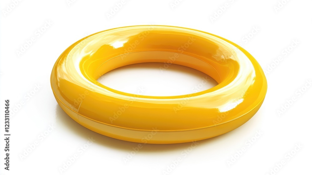 Illustration of a yellow swimming ring isolated on a white background Illustration of a yellow swimming ring isolated on a white background