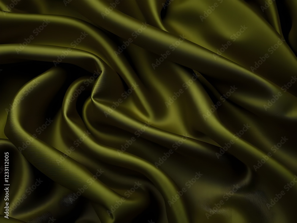 A close up view of a green fabric. Created with Generative AI technology. A close up view of a green fabric. Created with Generative AI technology.