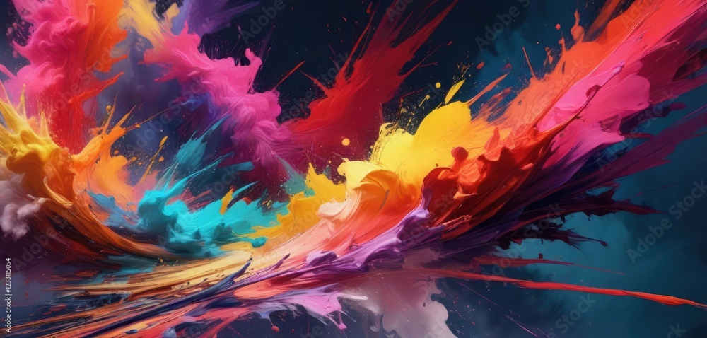 Colorful and dynamic painting with expressive brush strokes , #abstractart, #dynamicartwork Colorful and dynamic painting with expressive brush strokes , #abstractart, #dynamicartwork