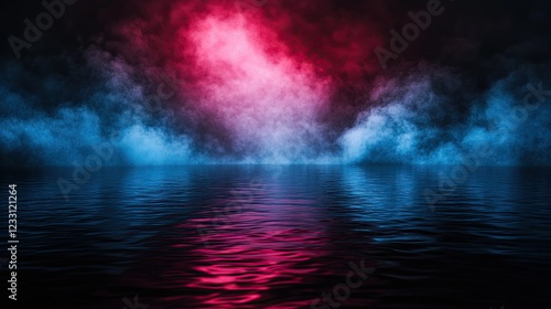 Wallpaper Mural An abstract style banner design showcasing the announcement of a fight between two competitors. The imagery depicts a blue cold versus red fire theme, emphasizing the clash between competition and Torontodigital.ca