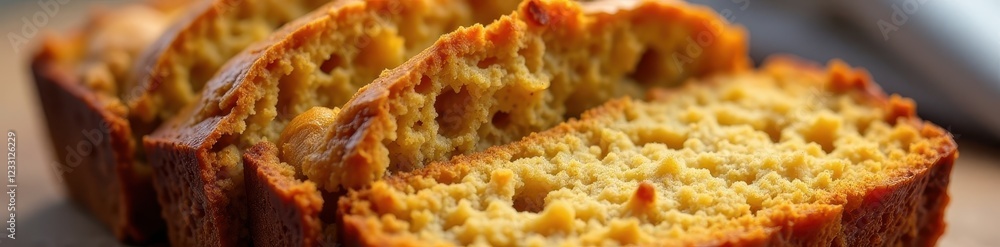 Sliced vegan banana carrot bread, showing moist crumb, baking, foodie Sliced vegan banana carrot bread, showing moist crumb, baking, foodie